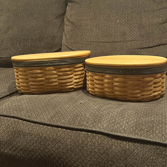 Longaberger Accents 2 Longaberger Collectors Club Baskets In Very